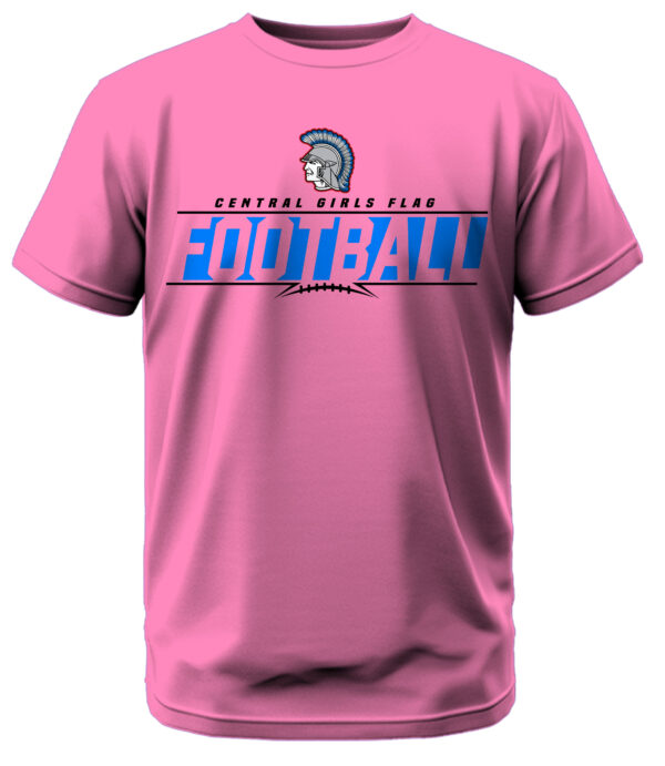 Central Girls Flag Football w/Spartan Head T-Shirt - Image 6