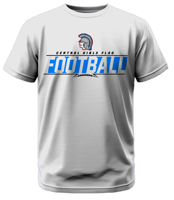 Central Girls Flag Football w/Spartan Head T-Shirt - Image 3