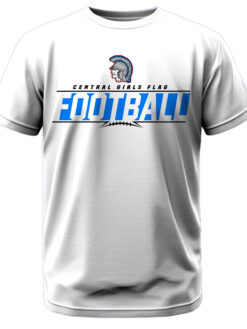 Alternative view of Central Girls Flag Football w/Spartan Head T-Shirt