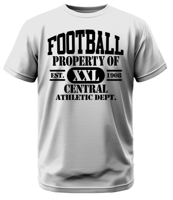 Football Property of Central Athletic Department T-Shirt - Image 3