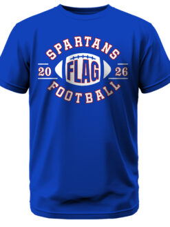 Spartans Flag Football 2026 Curved w/Red Outline T-Shirt