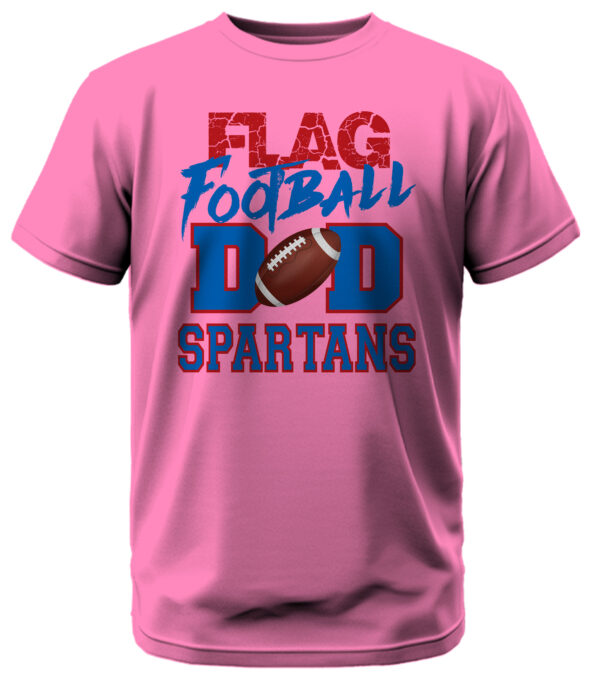 Spartans Flag Football Dad w/Red Outline T-Shirt - Image 6