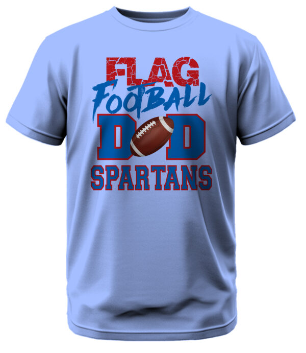 Spartans Flag Football Dad w/Red Outline T-Shirt - Image 5