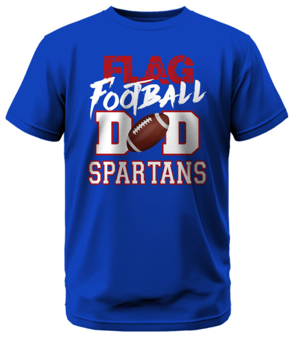 Spartans Flag Football Dad w/Red Outline T-Shirt