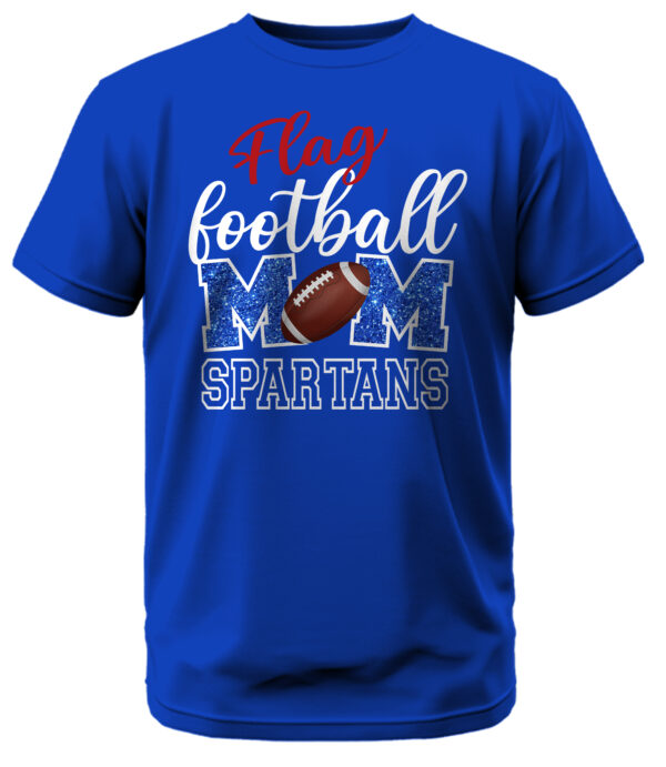 Spartans Flag Football MOM w/ Glitter T-Shirt