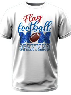 Alternative view of Spartans Flag Football MOM w/ Glitter T-Shirt