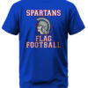 Spartans Flag Football w/Spartan Head and Red Outline T-Shirt