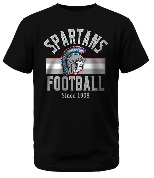 Spartans Football Western Retro Font T-Shirt - Image 4