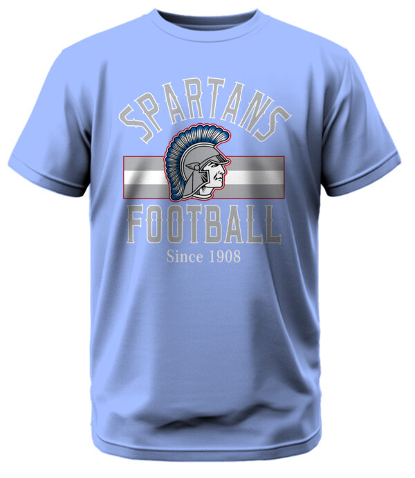 Spartans Football Western Retro Font T-Shirt - Image 5
