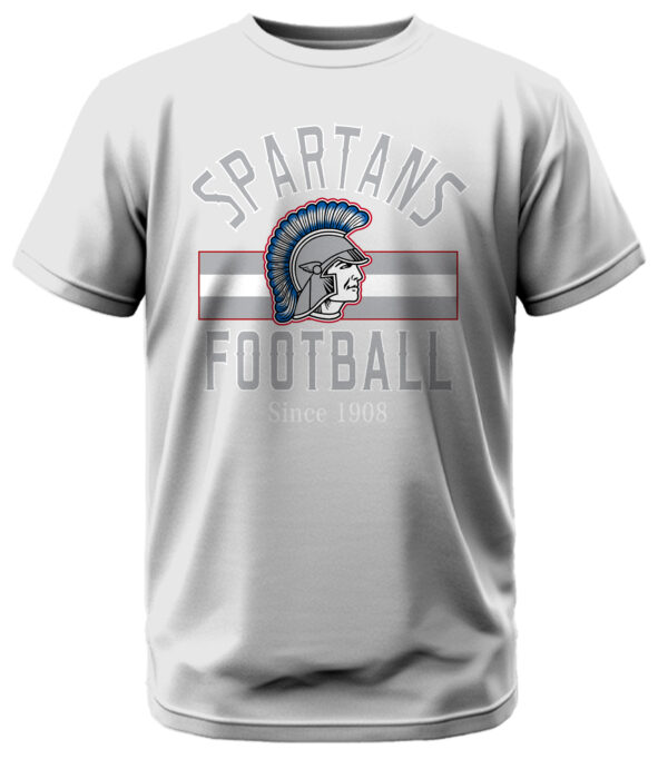 Spartans Football Western Retro Font T-Shirt - Image 3