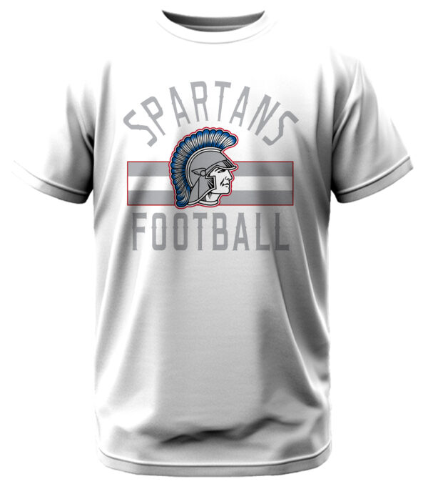 Spartans Football Western Retro Font T-Shirt - Image 2