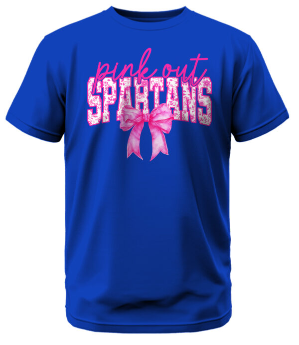 Spartans Pink Out T-Shirt - Image 3
