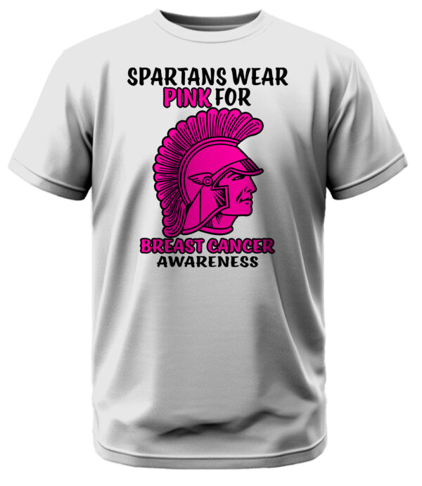 Spartans Wear Pink for Breast Cancer Awareness T-Shirt - Image 4