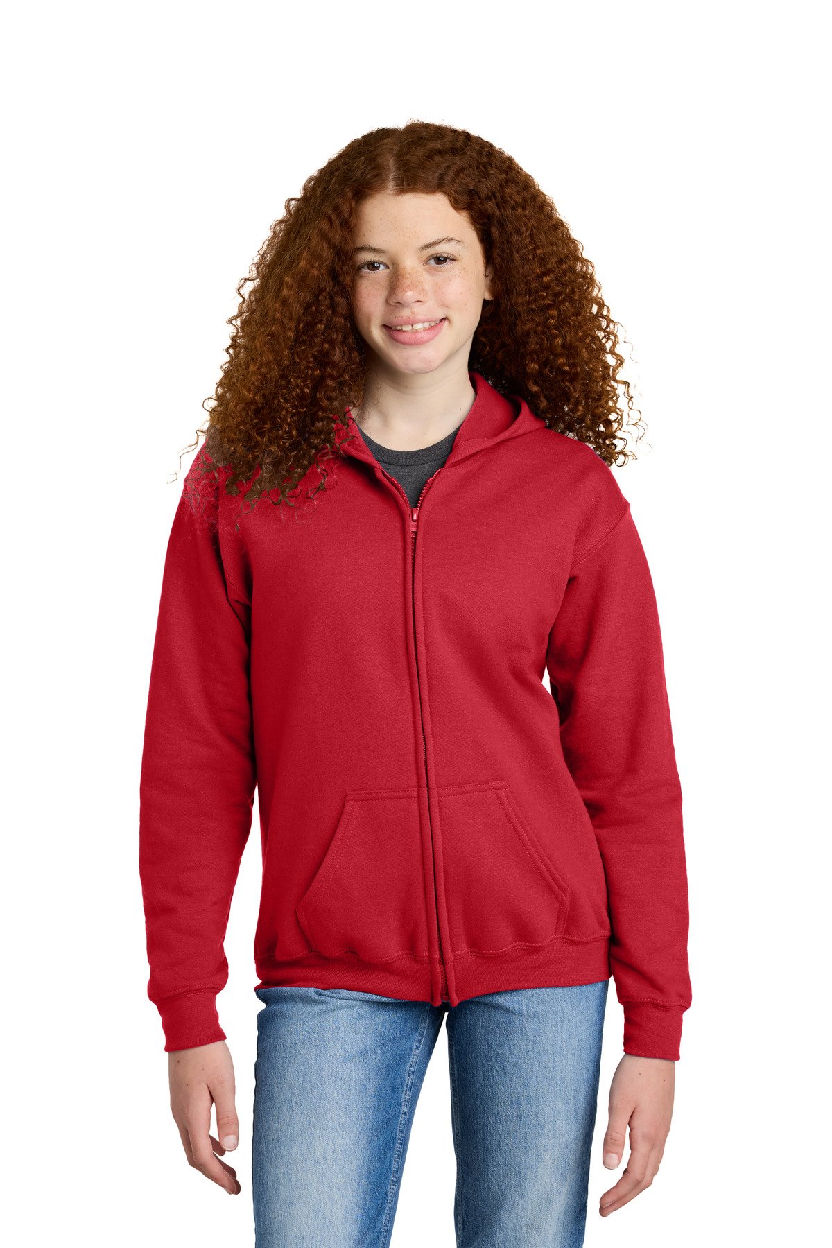 Gildan ® Youth Heavy Blend Full-Zip Hooded Sweatshirt. 18600B - Image 4