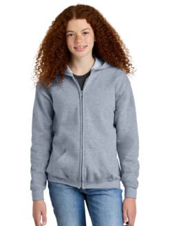 Alternative view of Gildan ®  Youth Heavy Blend ™  Full-Zip Hooded Sweatshirt. 18600B