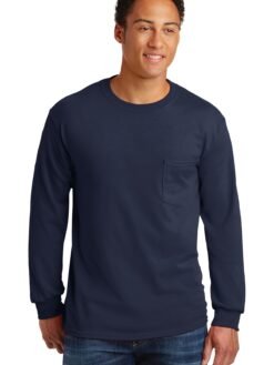 Alternative view of Gildan ®  - Ultra Cotton ®  100% US Cotton Long Sleeve T-Shirt with Pocket.  2410
