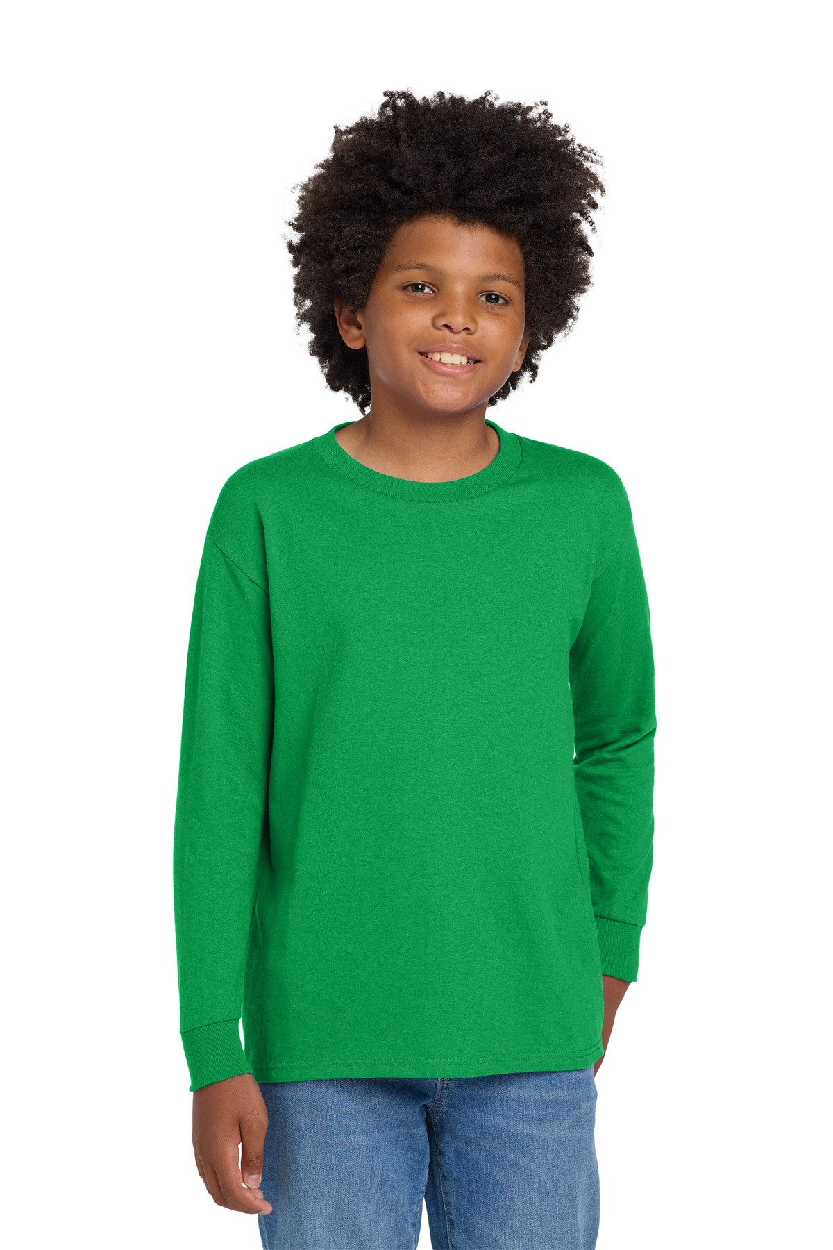 Gildan ® Youth Heavy Cotton 100% Cotton Long Sleeve T-Shirt. 5400B - Image 11