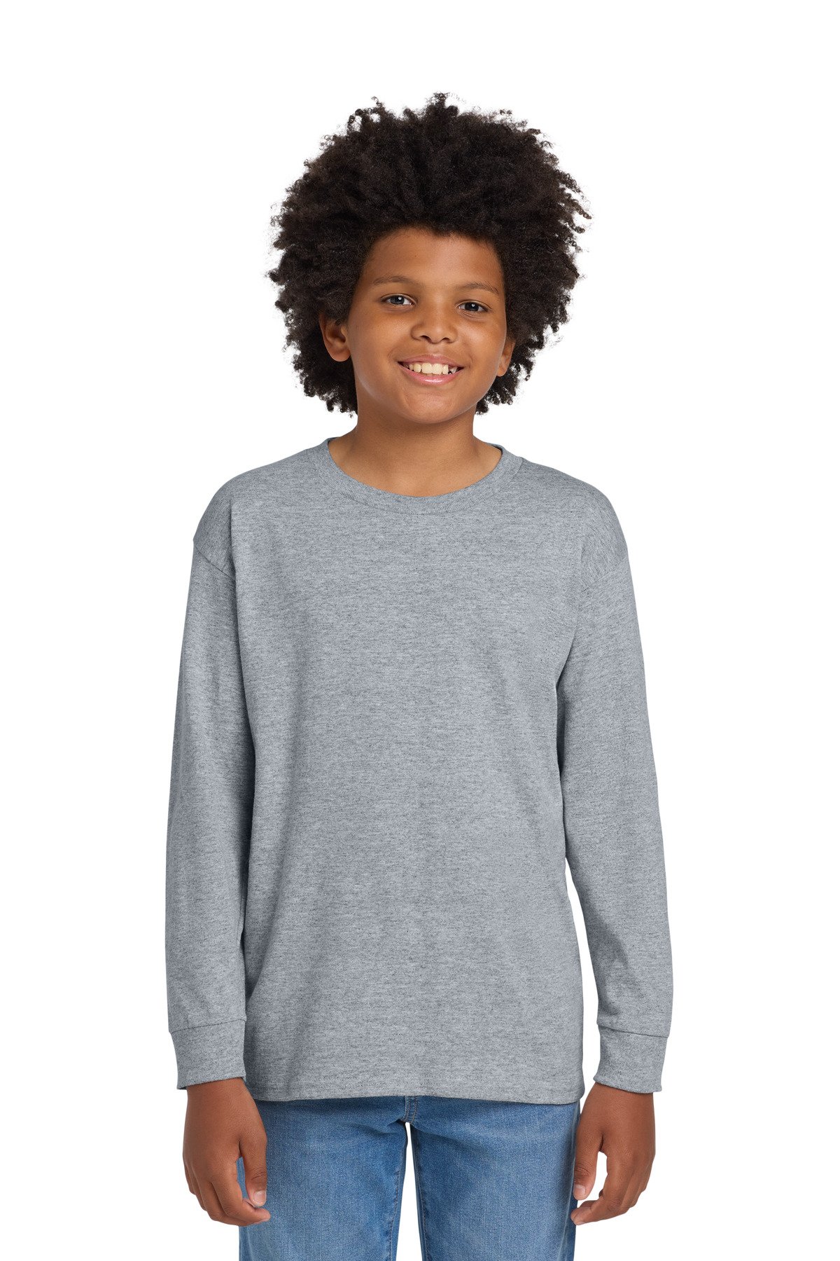 Gildan ® Youth Heavy Cotton 100% Cotton Long Sleeve T-Shirt. 5400B - Image 2