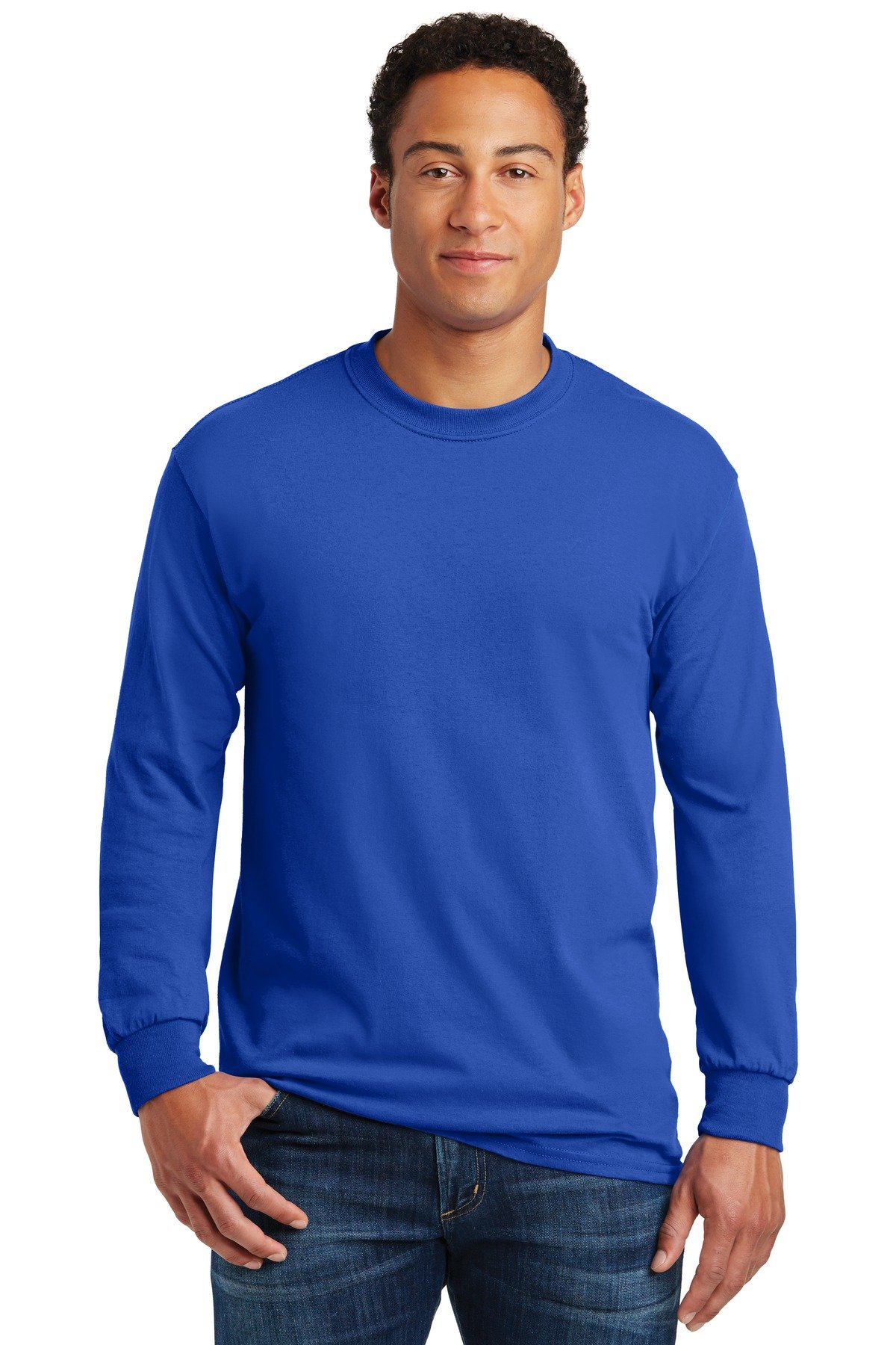 Gildan ® - Heavy Cotton 100% Cotton Long Sleeve T-Shirt. 5400 - Image 8