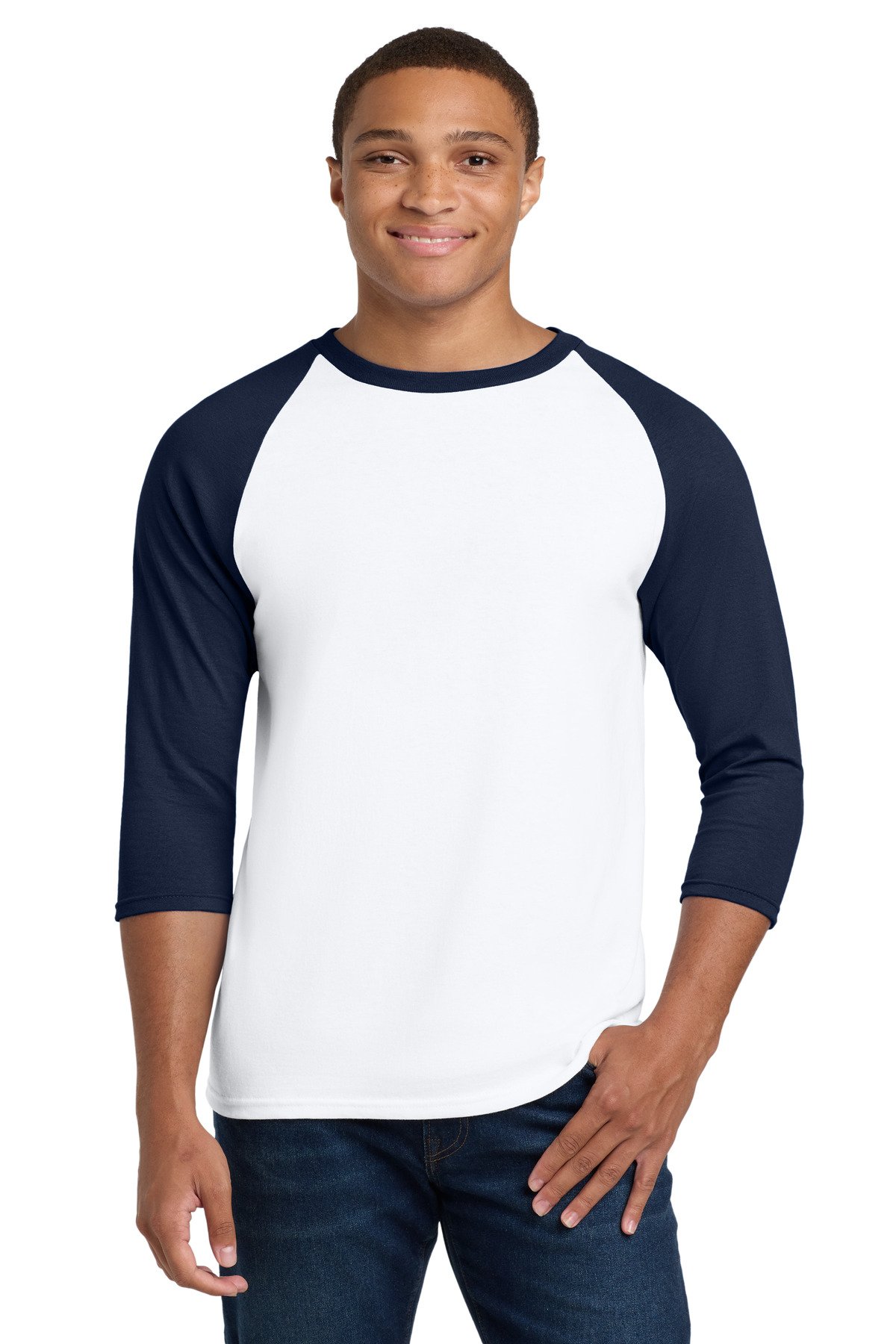 Gildan ® Heavy Cotton ™ 3/4-Sleeve Raglan T-Shirt. 5700 - Image 2
