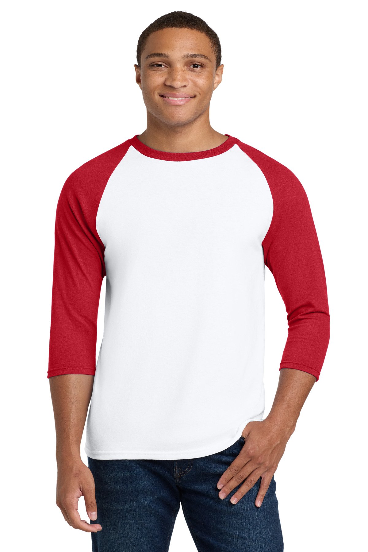 Gildan ® Heavy Cotton ™ 3/4-Sleeve Raglan T-Shirt. 5700 - Image 3