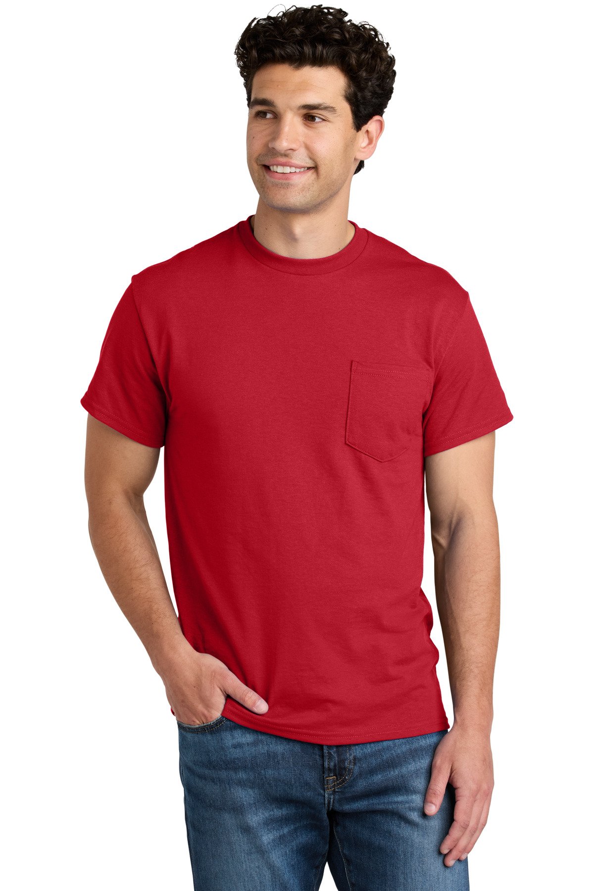 Gildan ® - DryBlend ® 50 Cotton/50 Poly Pocket T-Shirt. 8300 - Image 4