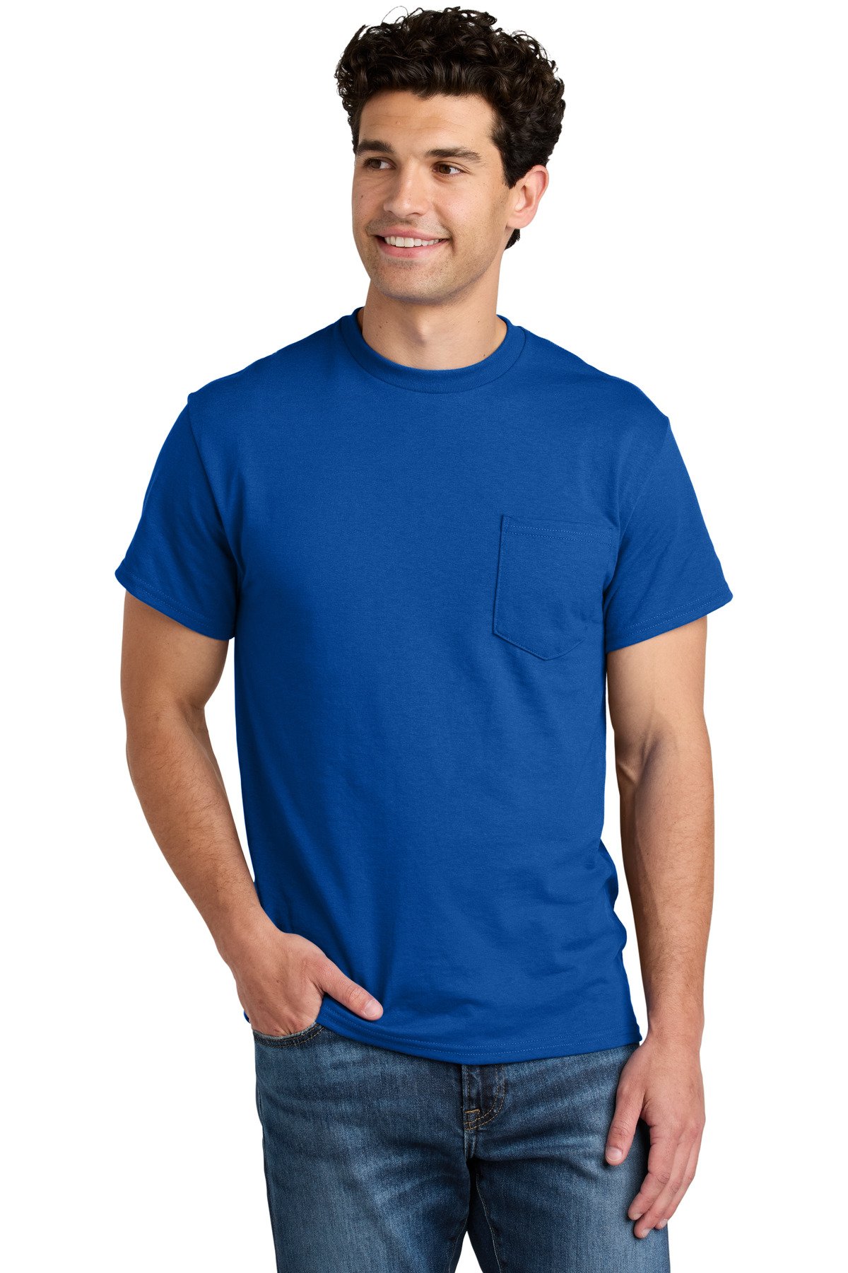 Gildan ® - DryBlend ® 50 Cotton/50 Poly Pocket T-Shirt. 8300 - Image 5