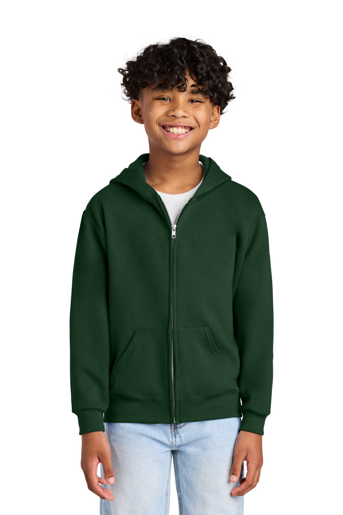 Jerzees ® - Youth NuBlend ® Full-Zip Hooded Sweatshirt. 993B - Image 4