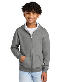 Alternative view of Jerzees ®  - Youth NuBlend ®  Full-Zip Hooded Sweatshirt.  993B