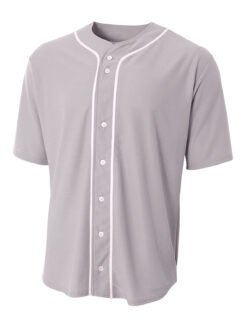 Alternative view of A4 Short Sleeve Full-Button Baseball Top A4N4184