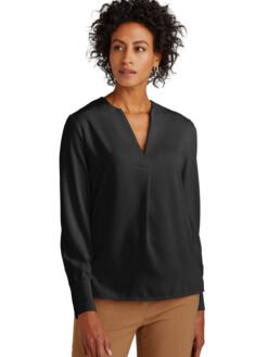 Brooks Brothers ® Women's Open-Neck Satin Blouse BB18009