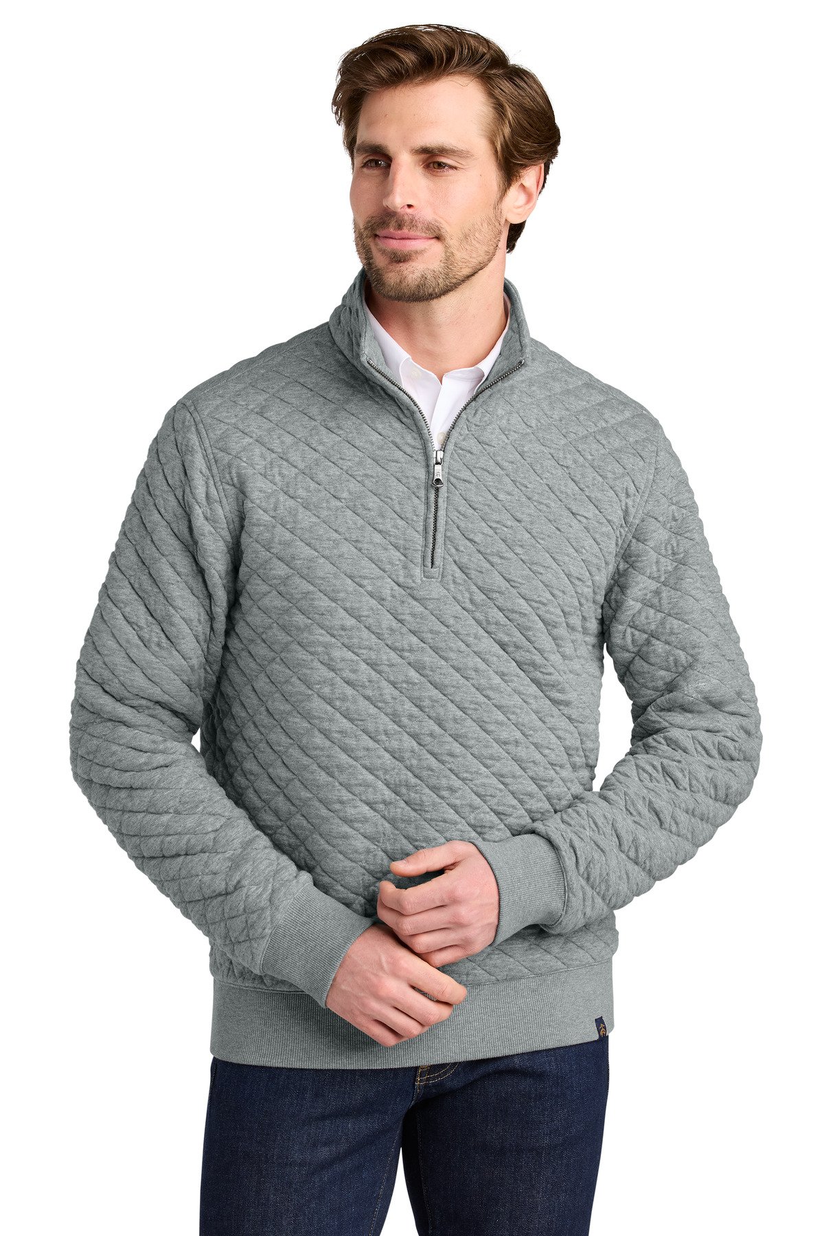 Brooks Brothers ® Diamond Quilt 1/4-Zip BB18212 - Image 2