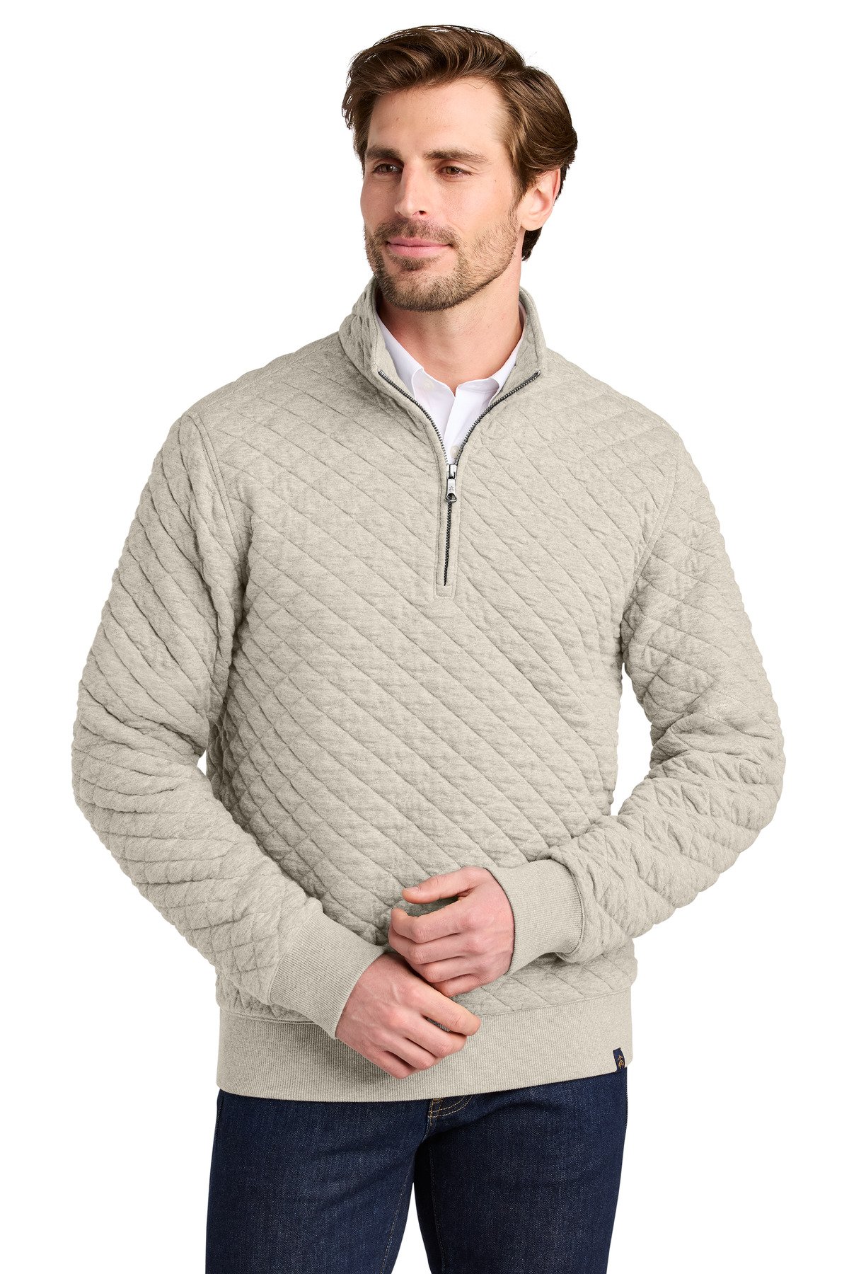 Brooks Brothers ® Diamond Quilt 1/4-Zip BB18212 - Image 4