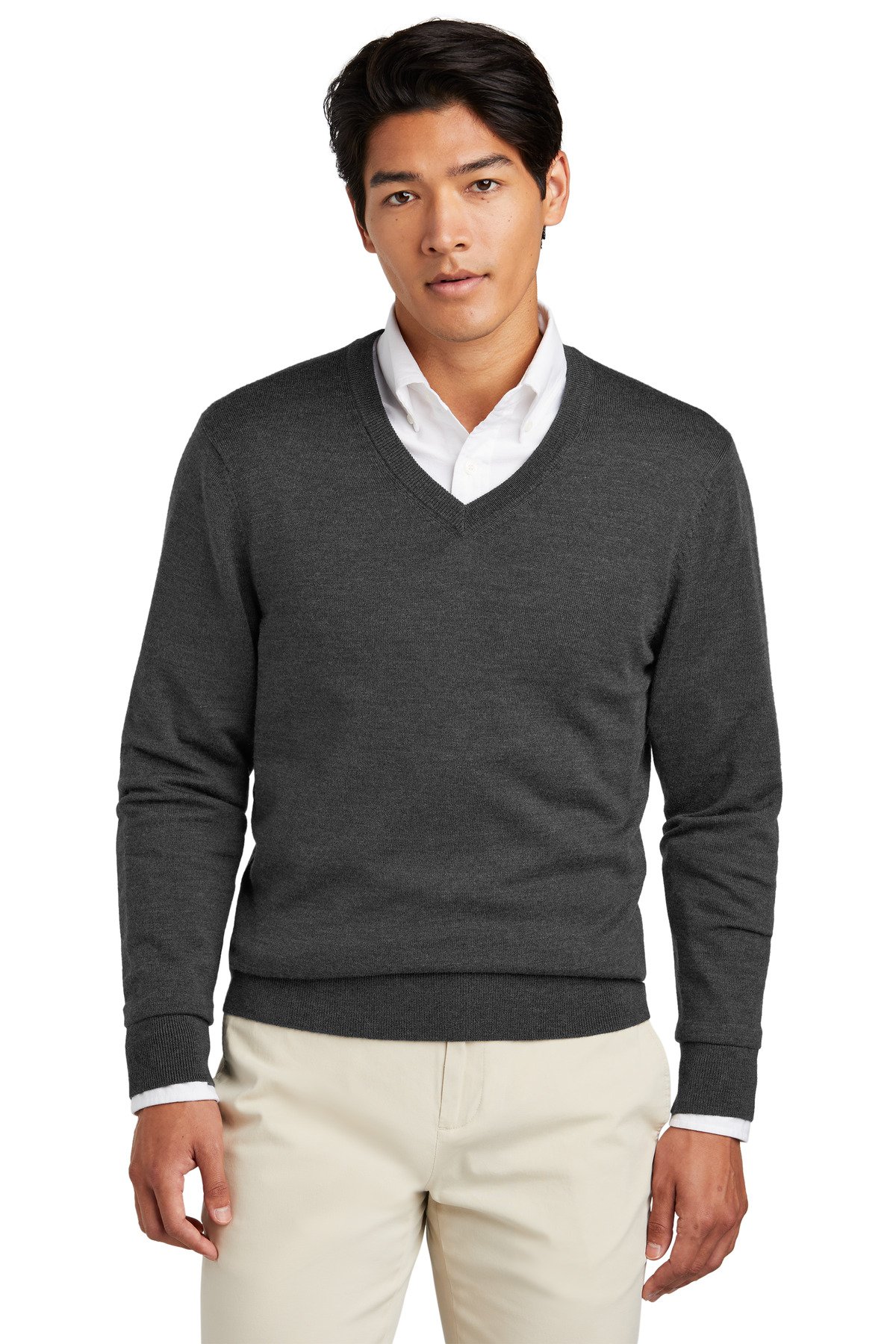 Brooks Brothers ® Washable Merino V-Neck Sweater BB18410 - Image 4