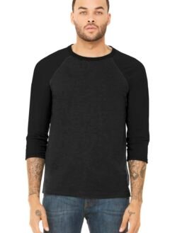 BELLA+CANVAS ® Unisex 3/4-Sleeve Baseball Tee. BC3200