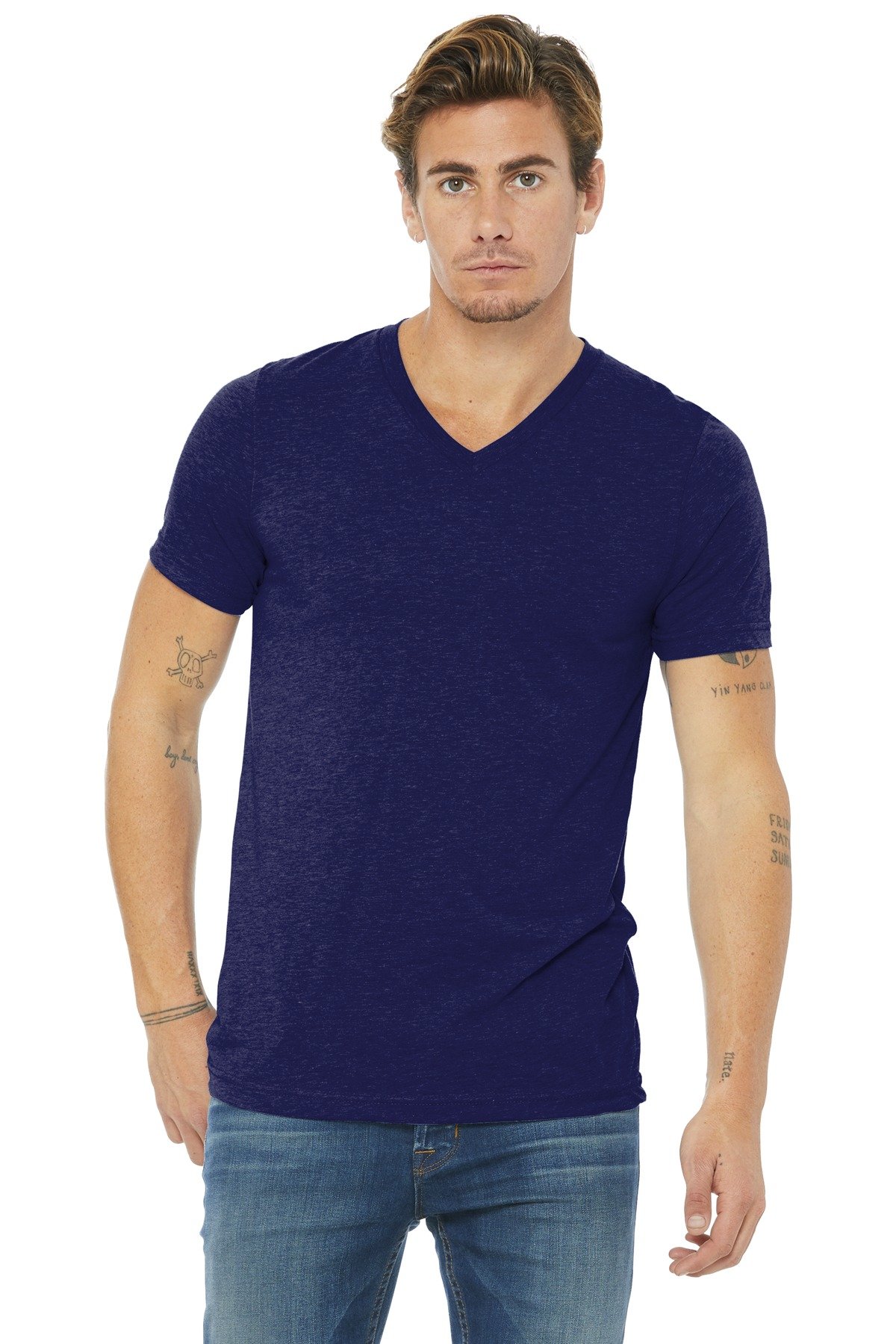 BELLA+CANVAS ® Unisex Triblend Short Sleeve V-Neck Te. BC3415 - Image 5