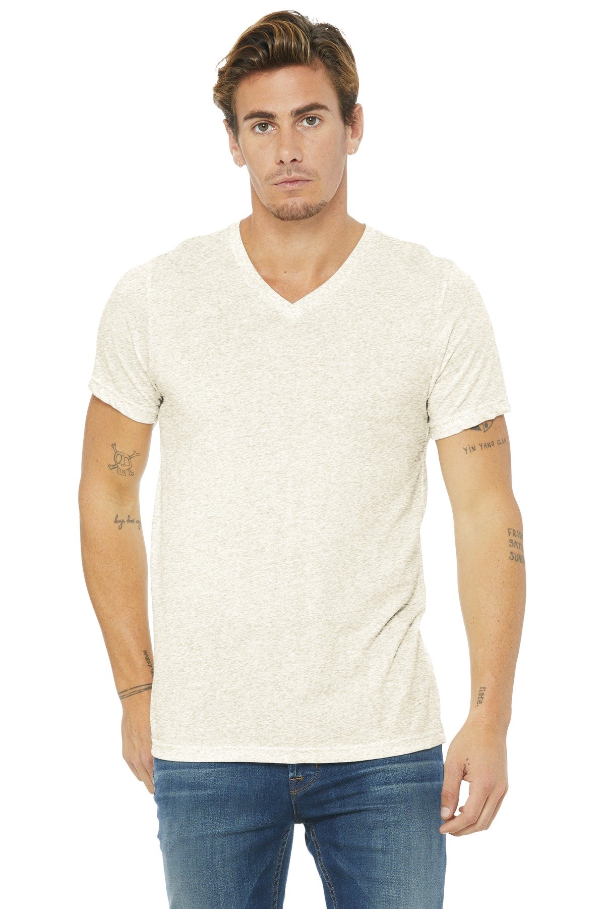 BELLA+CANVAS ® Unisex Triblend Short Sleeve V-Neck Te. BC3415 - Image 6