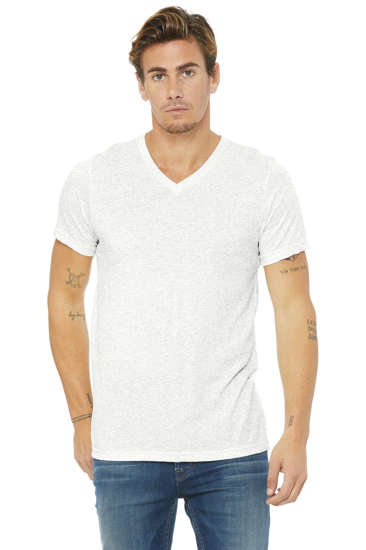 BELLA+CANVAS ® Unisex Triblend Short Sleeve V-Neck Te. BC3415 - Image 8