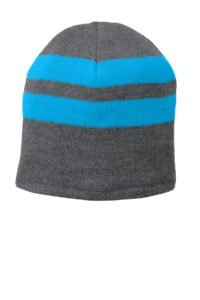 Port & Co   Fleece-Lined Striped Beanie Cap. C922