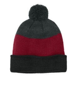 Alternative view of Port Authority ®  Cozy Striped Pom Beanie C979