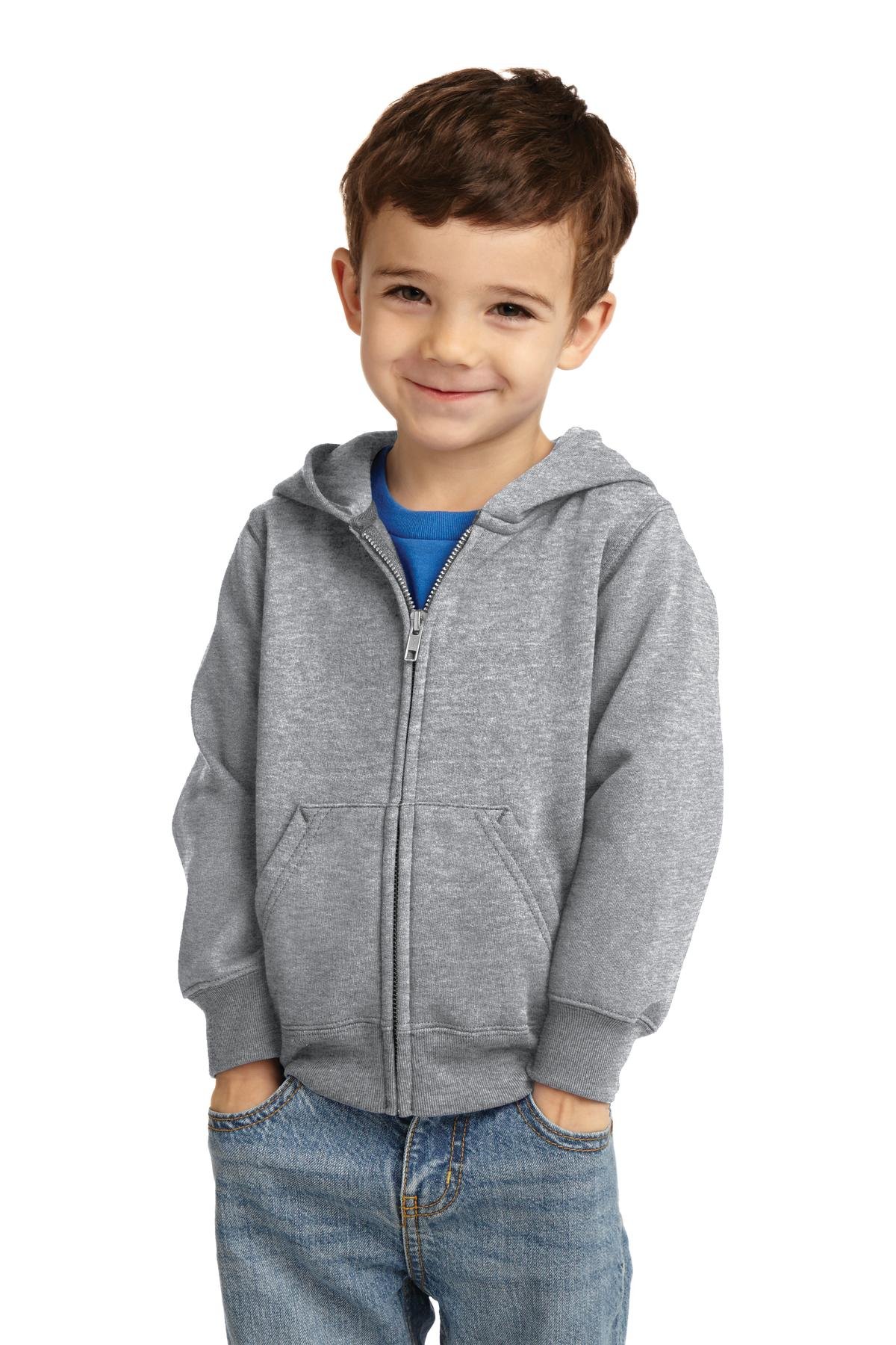 Port & Co Toddler Core Fleece Full-Zip Hooded Sweatshirt. CAR78TZH - Image 3