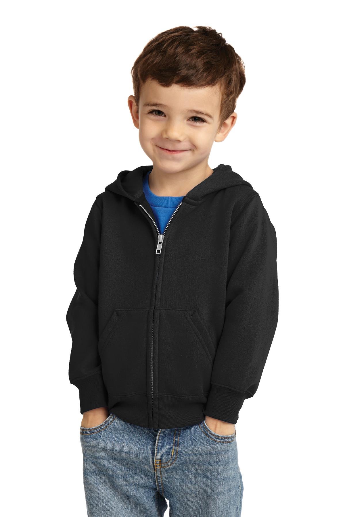 Port & Co Toddler Core Fleece Full-Zip Hooded Sweatshirt. CAR78TZH - Image 2