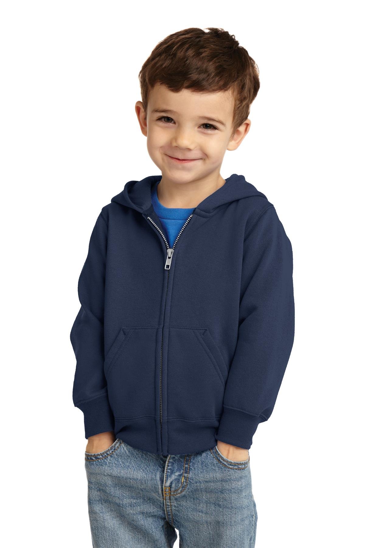 Port & Co Toddler Core Fleece Full-Zip Hooded Sweatshirt. CAR78TZH - Image 5