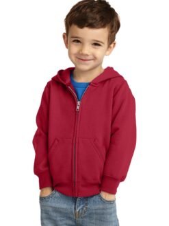 Port & Co Toddler Core Fleece Full-Zip Hooded Sweatshirt. CAR78TZH