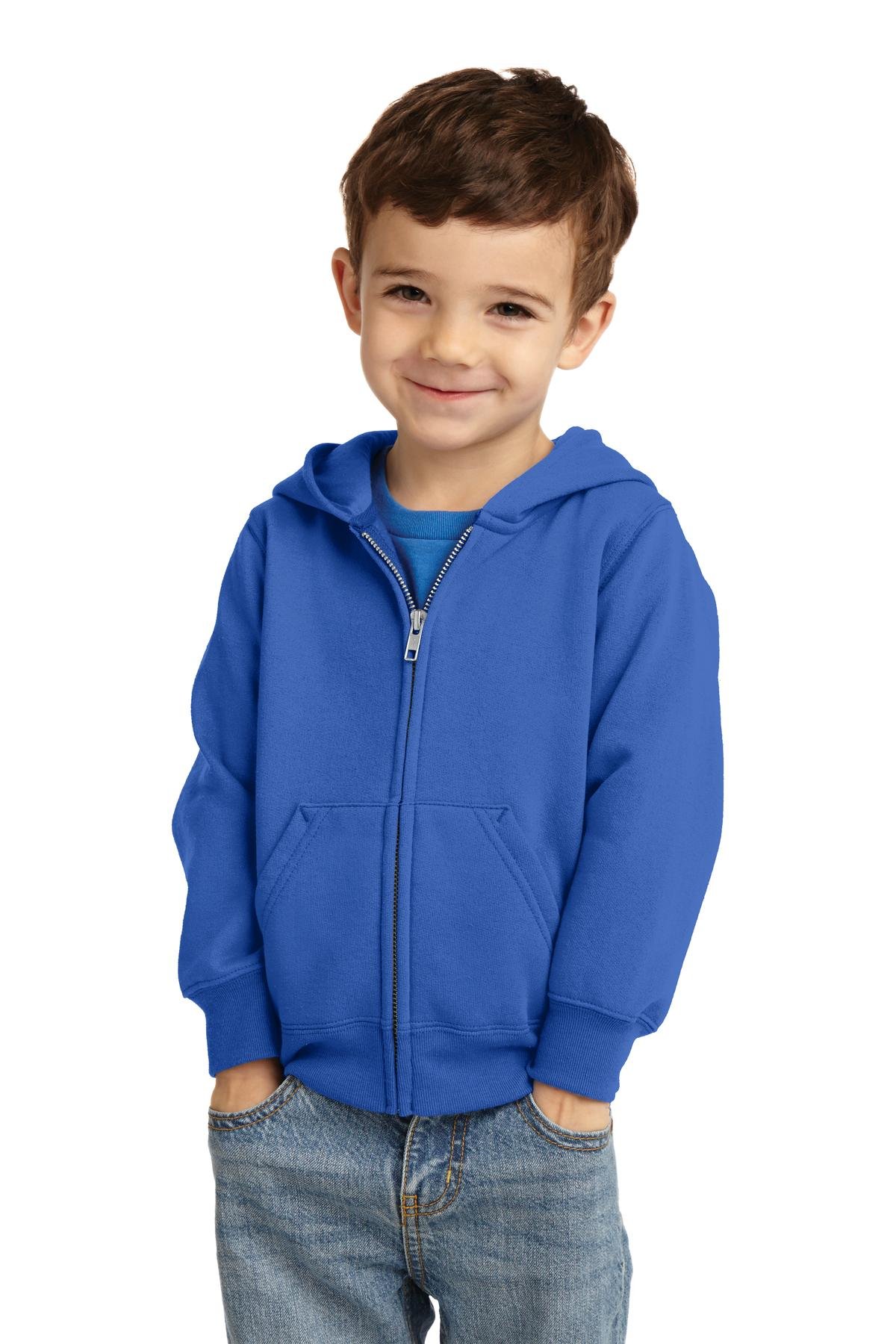 Port & Co Toddler Core Fleece Full-Zip Hooded Sweatshirt. CAR78TZH - Image 4