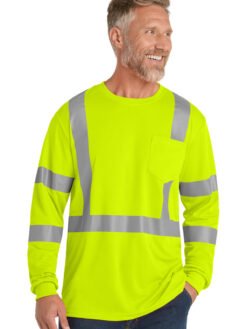 Alternative view of CornerStone  ®  ANSI 107 Class 3 Mesh Long Sleeve Tee. CS203