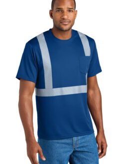 Alternative view of CornerStone ®  Enhanced Visibility Segmented Tape Tee CS206