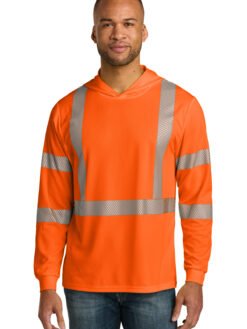 CornerStone ® ANSI 107 Class 3 Long Sleeve Segmented Tape Hooded Tee CS208