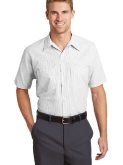 Red Kap ® Short Sleeve Striped Industrial Work Shirt. CS20