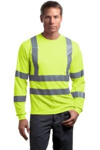 Alternative view of CornerStone ®  - ANSI 107 Class 3 Long Sleeve Snag-Resistant Reflective T-Shirt. CS409